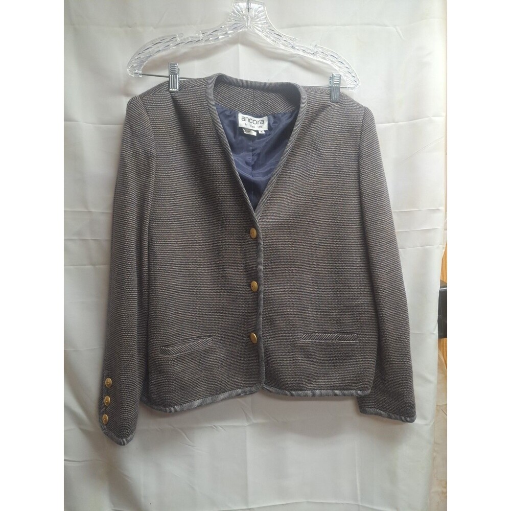 Ancora By Ciao Womens Wool/Acrylic Gray Dress jacket